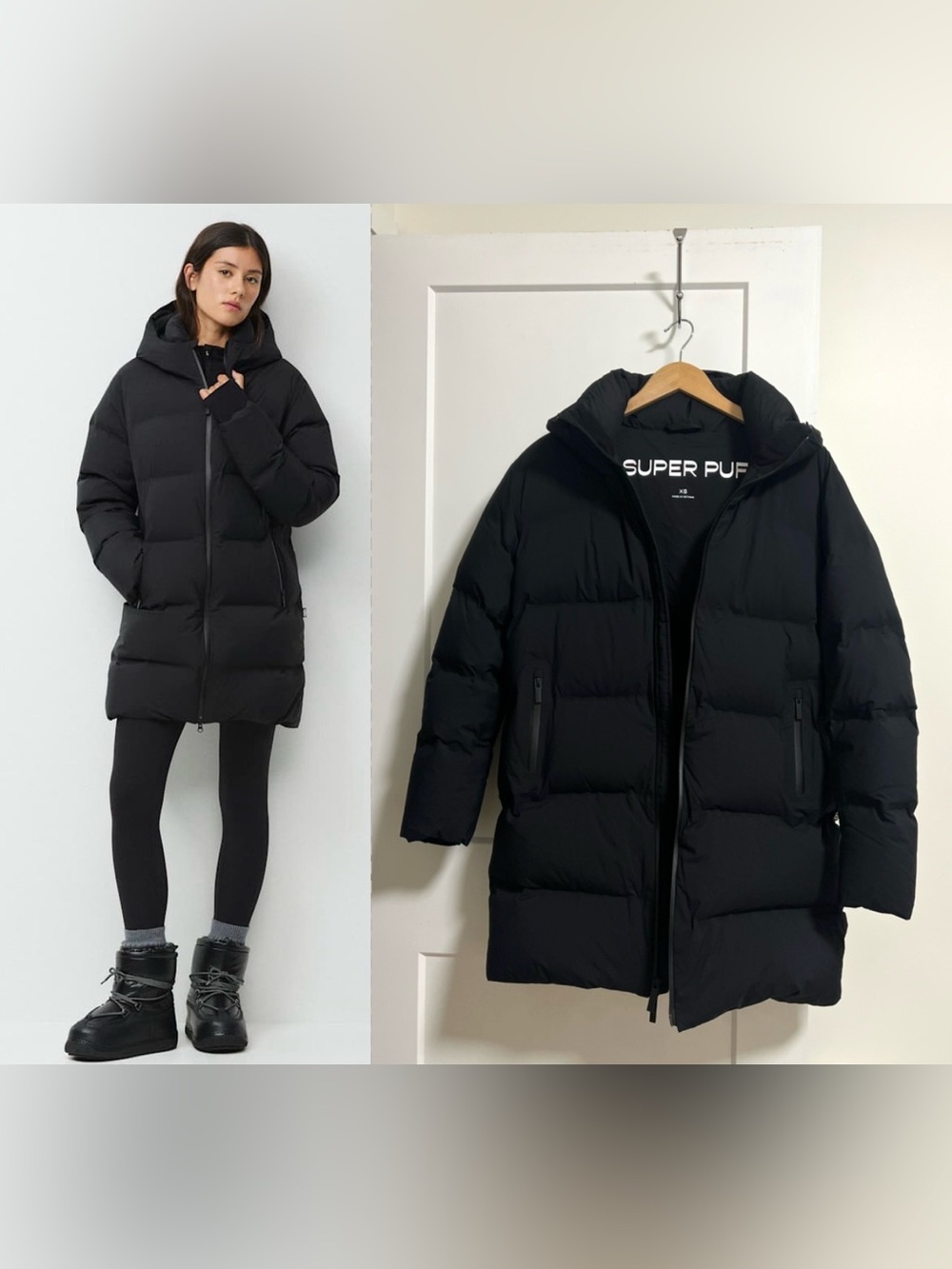 Aritzia The Super PuffโOโข Mid - Rainstopโข Sz XS Black